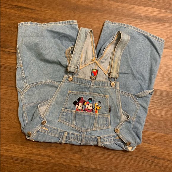 Disney Other - Vintage Disney Mickey Mouse jean overalls